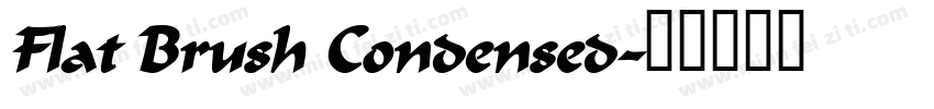 Flat Brush Condensed字体转换